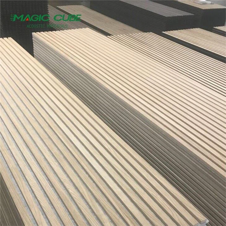 Wood Slat MDF And PET Acoustic Wall Panel