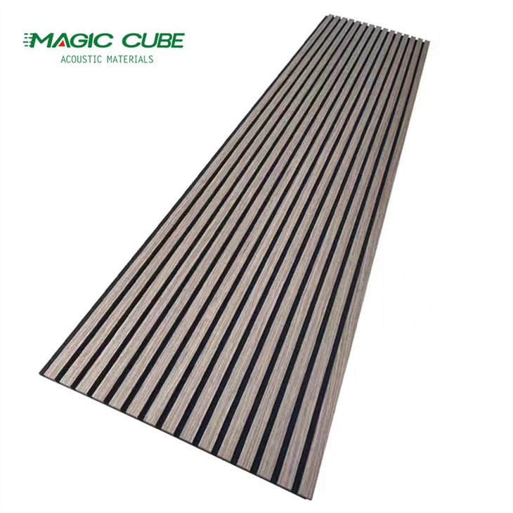 Wood Slat MDF And PET Acoustic Wall Panel